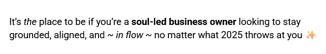 A course or program sales pitch example from a webinar follow-up email.